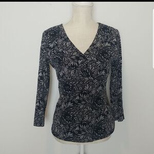 Geoffrey Beane Sport Black and White floral Women's top